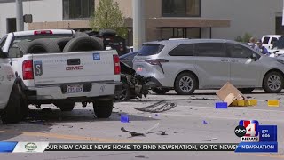 ‘Possible fugitive’ arrested after crashing into multiple vehicles, hitting law enforcement agent