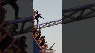 How Are We on the same ride?!#amusementpark #excited #thrill #scary #scream