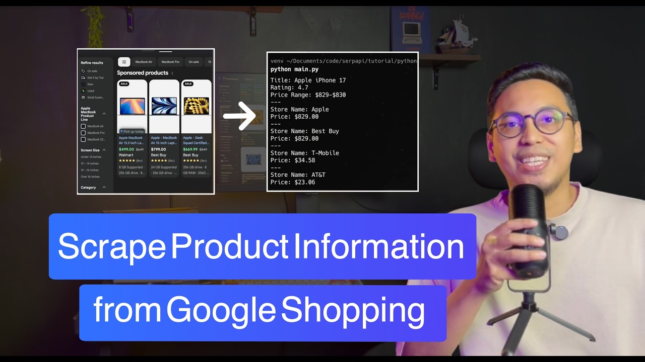 Сбор данных о товарах из Google Shopping (электронная коммерция)