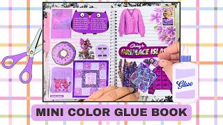 MINI COLOR Glue Book 🤏🏼🌈📗 Turning Scraps into GORGEOUS Pages!