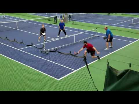 Scarbourough pickleball tournament: Game 3, Hinterschied/Jenkins vs Evans/Guhl