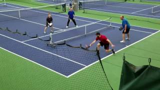 Scarbourough pickleball tournament: Game 3, Hinterschied/Jenkins vs Evans/Guhl