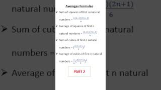 Averages Formulas (part 2) Quantitative Aptitude shortcuts Competitive exams SSC IBPS CUET RRB