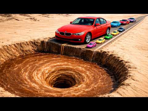 🚀 BIG & SMALL CARS vs MONSTER PIT – MEGA MIX 🎯 BEST JUMPS | BeamNG.drive | Impala BeamNG