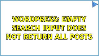 Famous Wordpress: Empty search input does not return all posts Net Worth