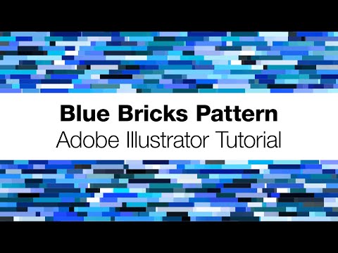 Adobe Illustrator Tutorial - Create a Blue Brick Design using the Randomill Plugin in Illustrator