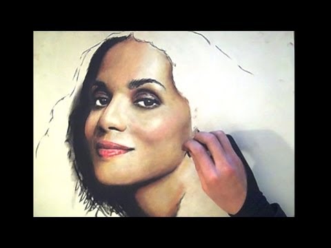 2nd time this artist tried color – Halle Berry Pastel portrait