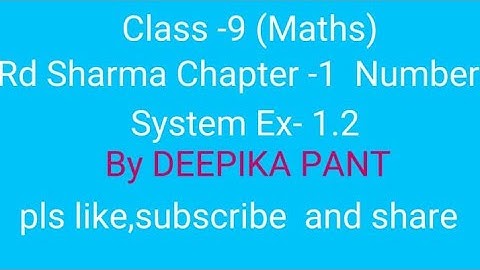 Class 9 Maths Rd Sharma Chapter 1 Number System Exercise 1.5