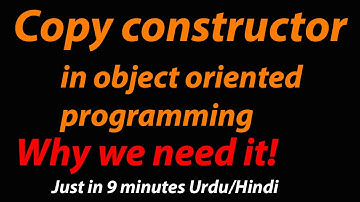 Complete concept of Copy constructor in object oriented programming || copy one object to the other