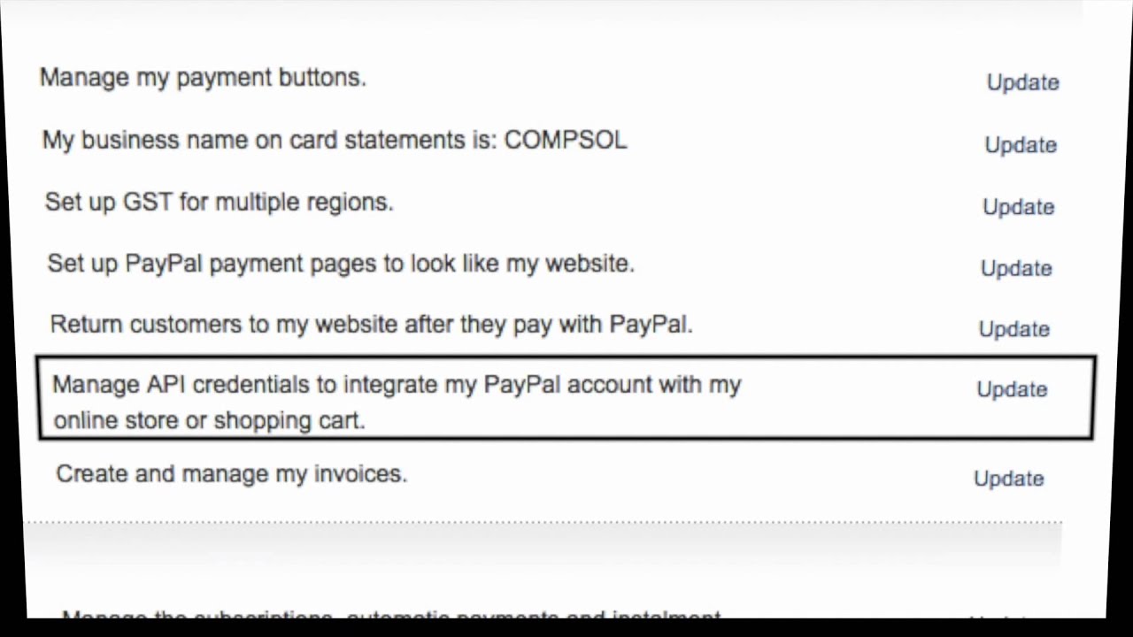 Paypal Setup Guide for Meza - YouTube