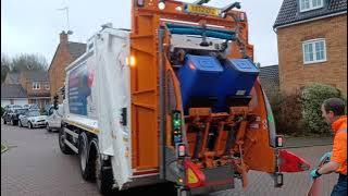 *Christmas and New Year Clearup* Dennis Elite   Olympus Bin Lorry on Mixed Recycling, ZFZ