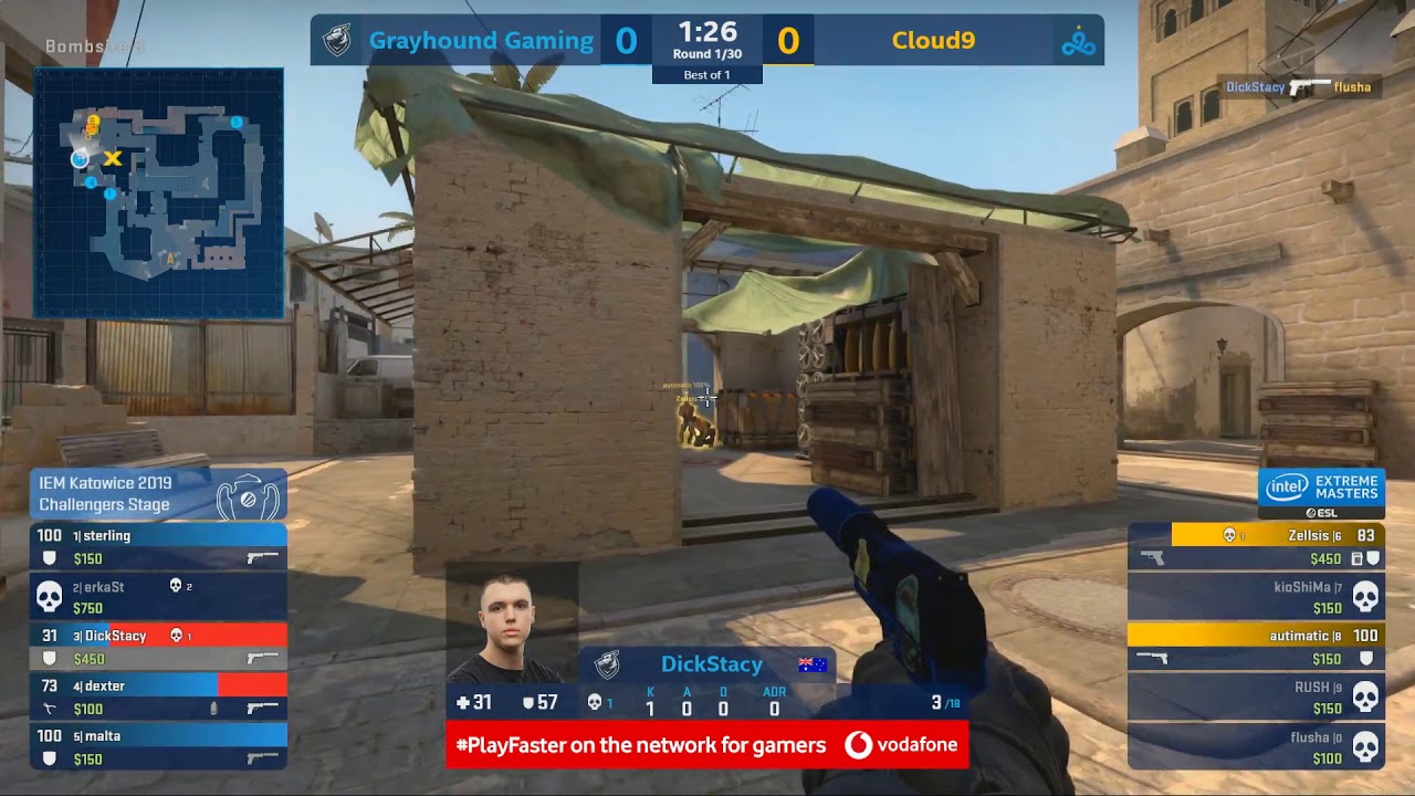 IEM Katowice 2019 Cloud9 Epic Pistol Ace Vs Greyhound