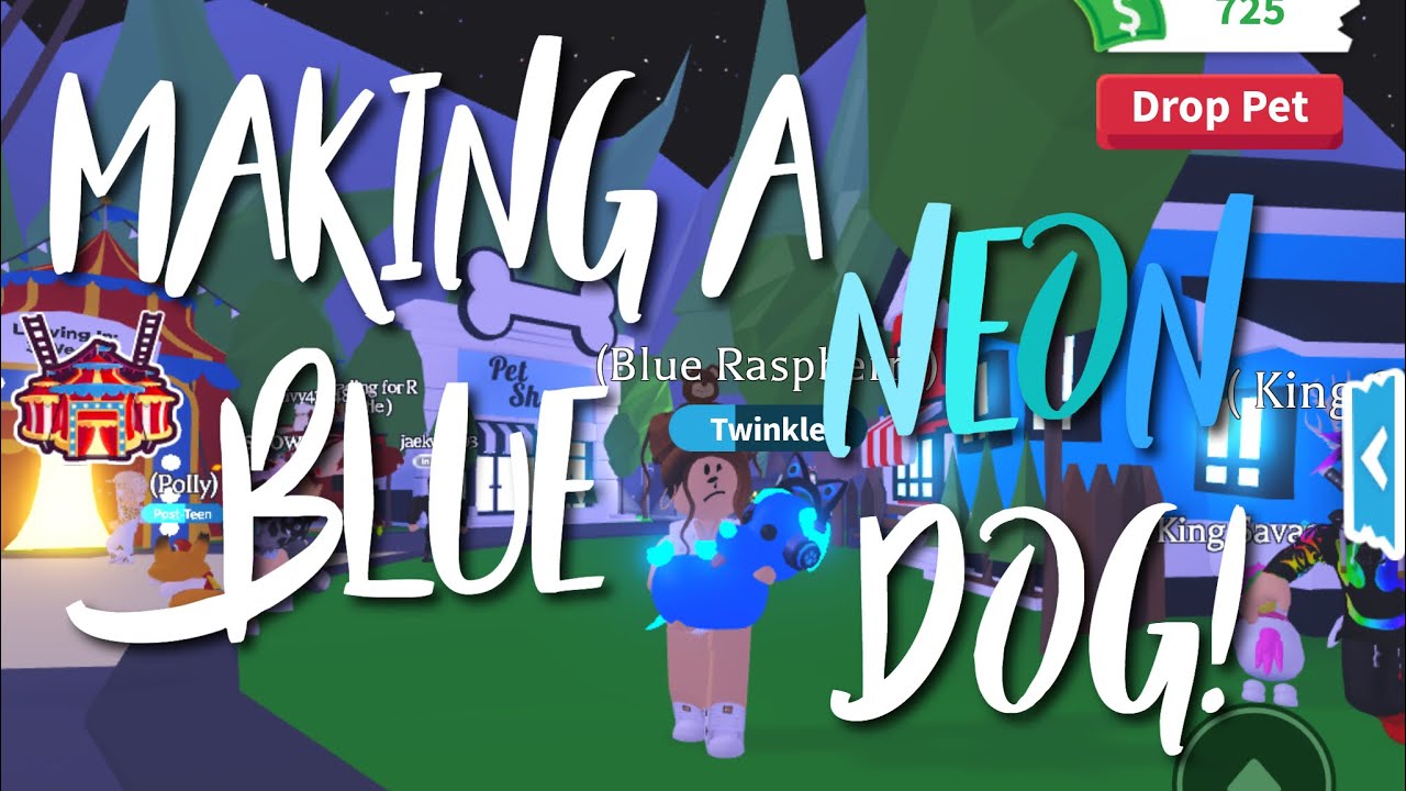 Making a neon blue dog!🦋🐶 With Alara and my brother! YouTube