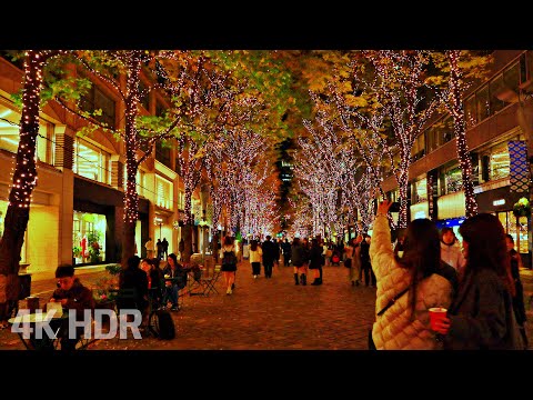 Tokyo Marunouchi Illumination 2025 Night Walk Japan 4K HDR 