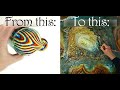 From Acrylic Pour To Detailed Painting! --The complete transformation-- [4K UHD]