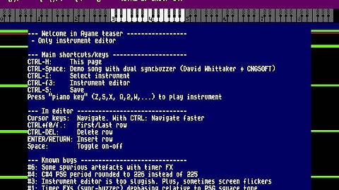 Ayane tracker teaser - Amstrad CPC Demo Tool
