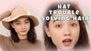 Hat Trouble Solving Hairvery Cute Hair Arrangement Even If You Wear A Hat