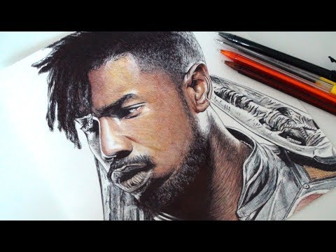 Sketched Erik Killmonger from Black Panther : r/drawing