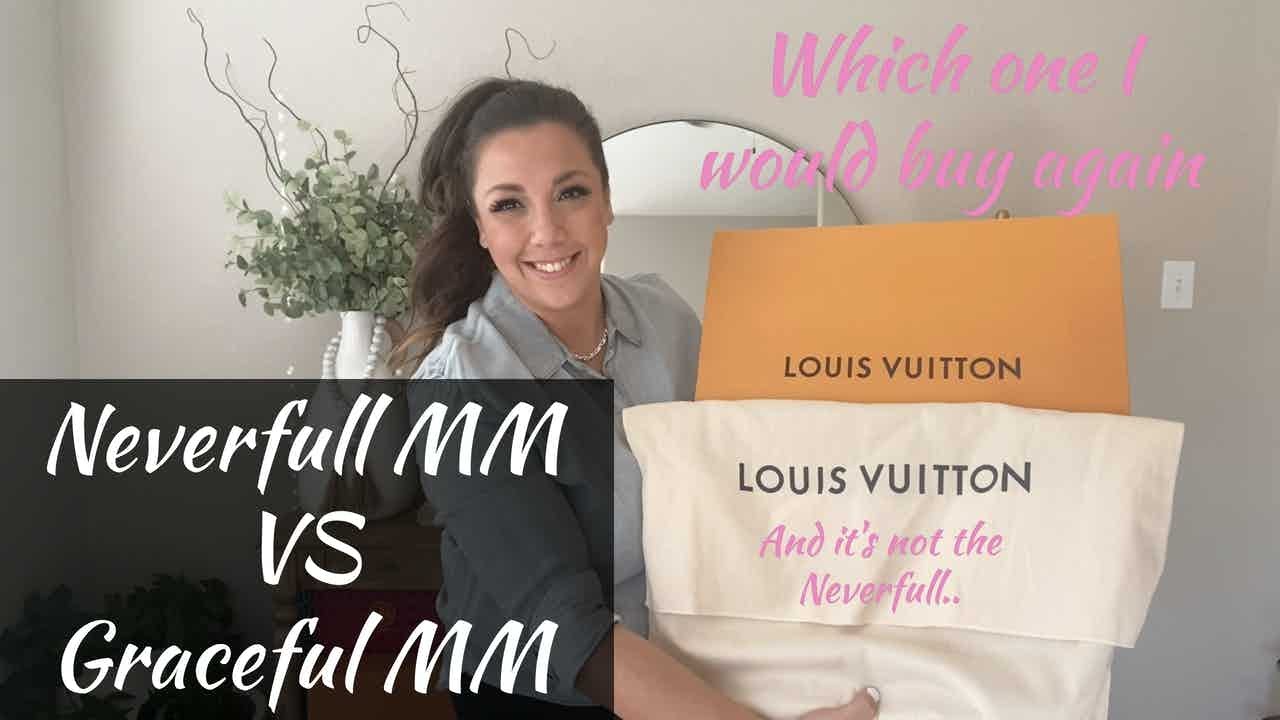 Louis Vuitton Graceful MM and Neverfull GM Comparison, Requested by  PinkIcePrincess87