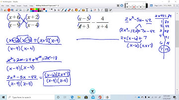 Adding Rational Expressions with Linear Denominators Without Common Factors Advanced