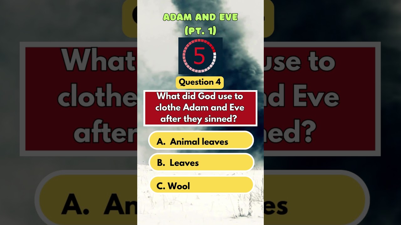 Bible Trivia - Adam & Eve🤔 