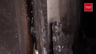 Navalcarnero (14 personas trasladas tras un incendio en el municipio)