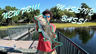 *NEW PB* Summer Pond Fishing for Big Florida Bass (ft. John)