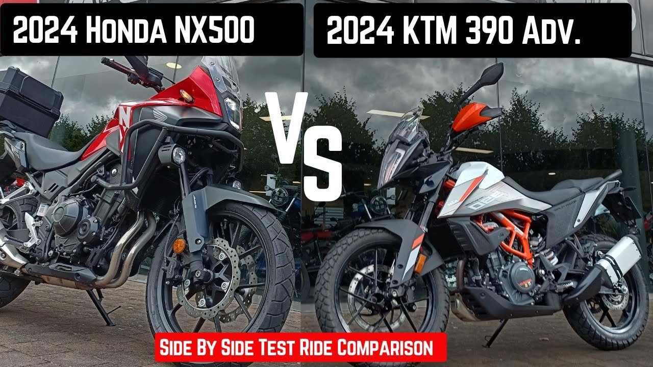 Сравнение KTM 390 Adventure и Honda NX500 2024 года с удивительными результатами!