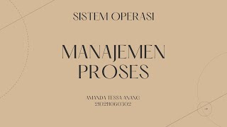Sistem Operasi Tugas Manajemen Proses