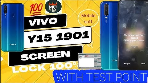 vivo y15 1901 screen lock reset 100 % with test point by frp tool
