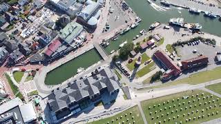Drohnen Flug über Büsum an der Nordsee in Schleswig Holstein Germany