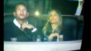 Cameron Diaz feeding A-Rod popcorn at Super Bowl