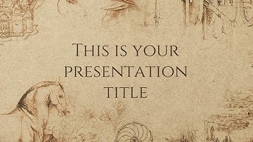 Free Powerpoint template or Google Slides theme with historical style