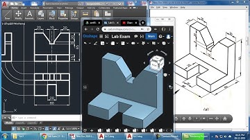 Conversion of Isometric to Orthographic (Explained with 3D Model) | Problem #3 | Solving in AutoCAD