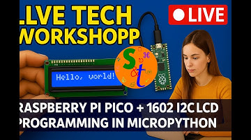 Live Coding: Raspberry Pi Pico with 1602 I2C LCD in MicroPython (Step-by-Step Guide) (8/15/25)