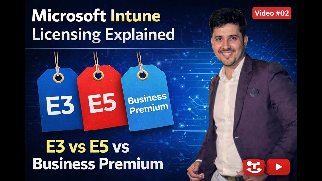 Microsoft Intune Licensing Explained | E3 vs E5 vs Business Premium Video #02