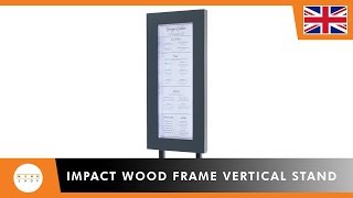 Menu Case - Impact Wood Frame Vertical Stand