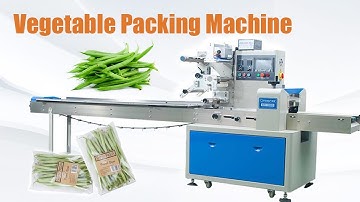 Automatic Fruits and Vegetable Packing Machine for Supermarket | Food Flow Wrapping Machine