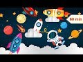 Moon stars planets and space  relaxing music for children  lullaby for kids  babies