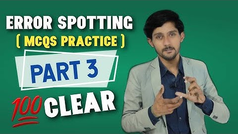 #MCQS #Practice Error Spotting  Easy Tricks || Part 3 English Grammar By Shujat Ali