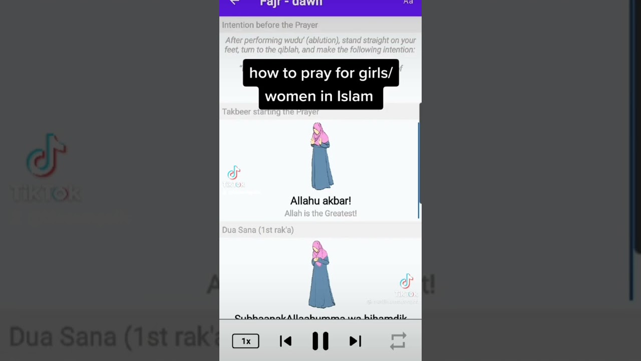 How to pray for girls/ women in Islam