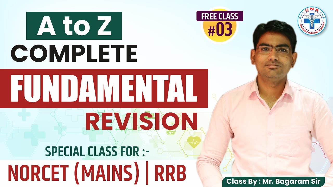 A to Z Complete Fundamental Revision | Sp.Class for NORCET (Mains) | RRB | Class-3 | Mr. Bagaram Sir