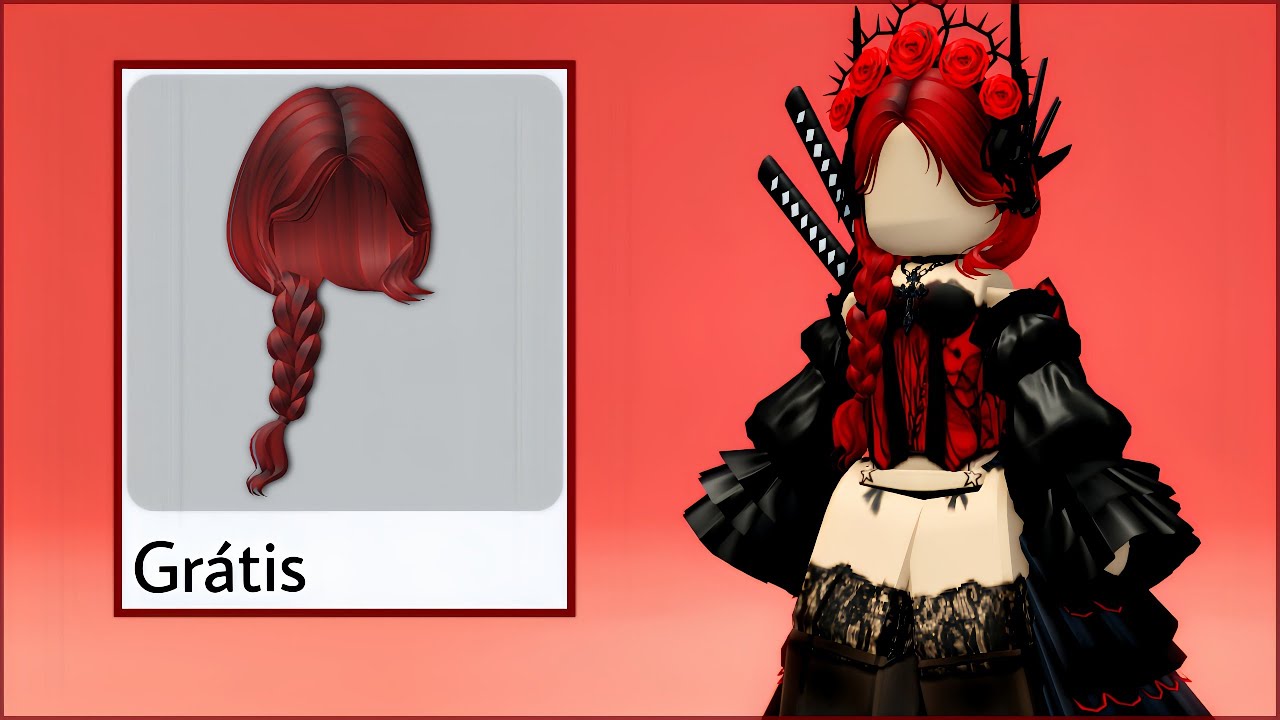 CapCut_novo cabelo grátis do roblox vermelho