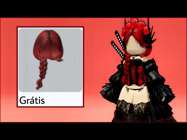 CapCut_novo cabelo vermelho grátis do Roblox