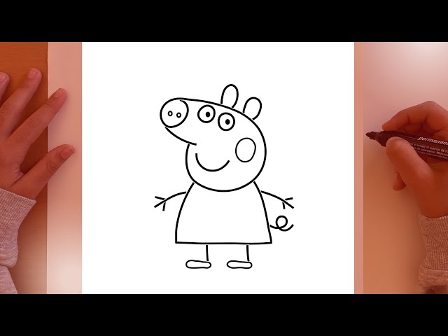 como desenhar a peppa pig passo a passo. #peppapig #desenhossimples