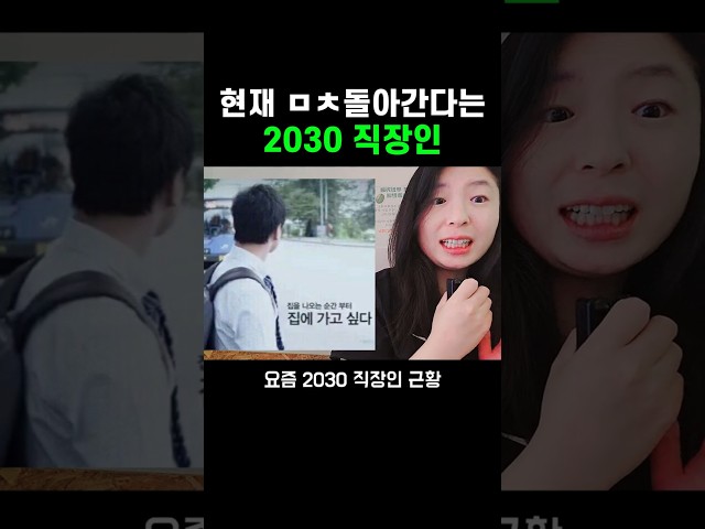 현재 ㅁㅊ돌아간다는 2030직장인세대