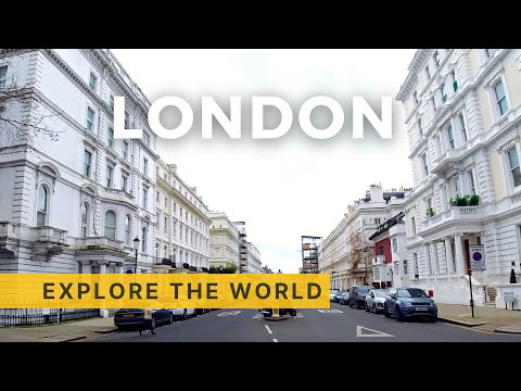 🇬🇧 Walking in LONDON - Kensington Walk, England (4K Ultra HD 60fps