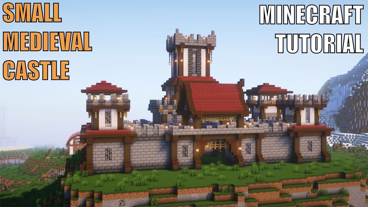 Minecraft: How to Build Small Medieval Castle Tutorial - YouTube