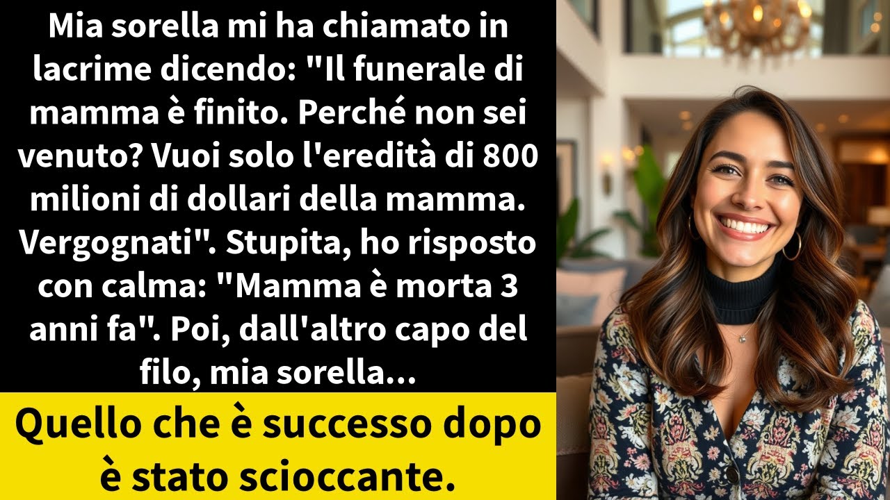 Il telefono ha squillato all'impazzata per ore, e quando finalmente ho risposto, la voce di mia sorella mi ha ghiacciato il sangue: "Perché non sei venuta al funerale di mamma?" Sono rimasta senza...