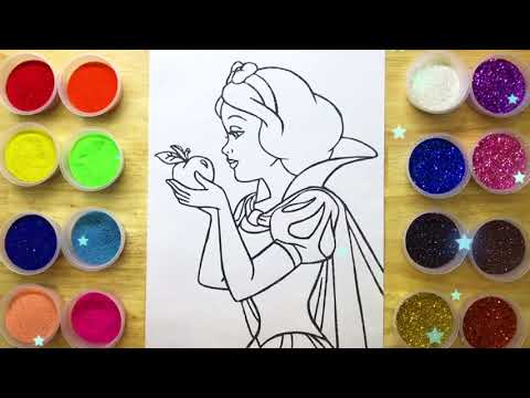 Tô Màu Tranh Cát Kim Tuyến: Công Chúa Bạch Tuyết - Color Sand Painting: Snow White Princess. 213.